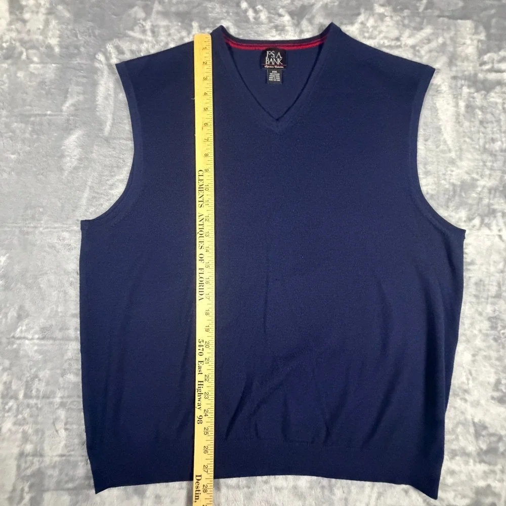 Jos. A. Bank Signature Collection Navy Blue Italian Merino Wool Sweater Vest XXL